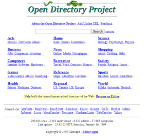 Dmoz Open Directory Project